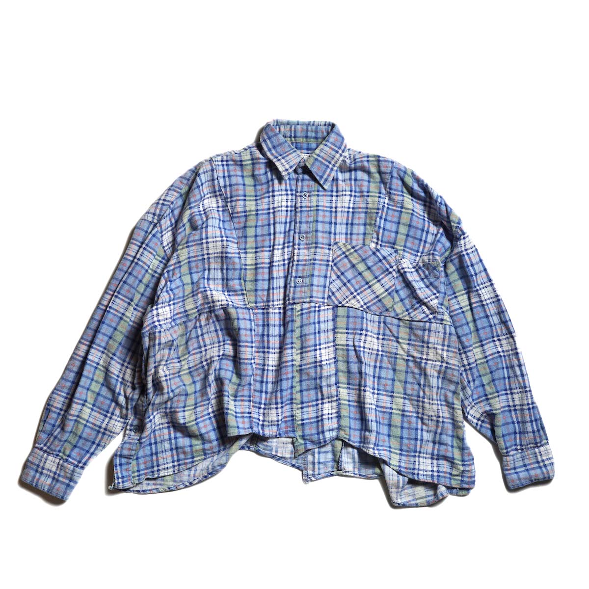 OLD PARK / HALF-BOTTON SHIRT  (Flannel - C) 正面