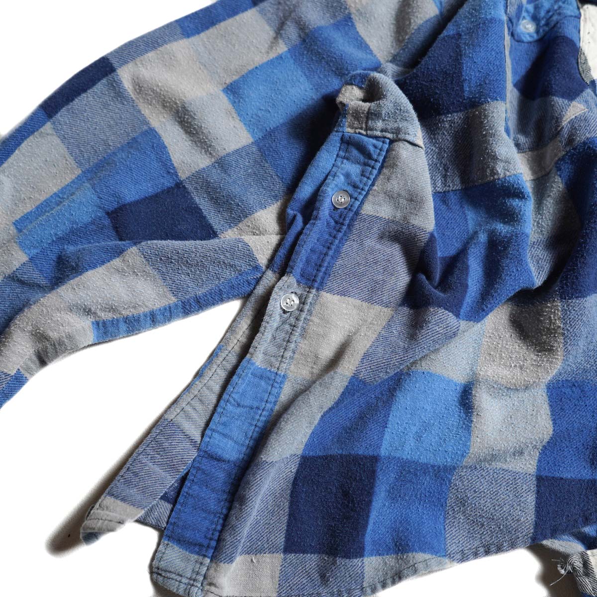 OLD PARK / HALF-BOTTON SHIRT  (Flannel - D) 裾ボタン