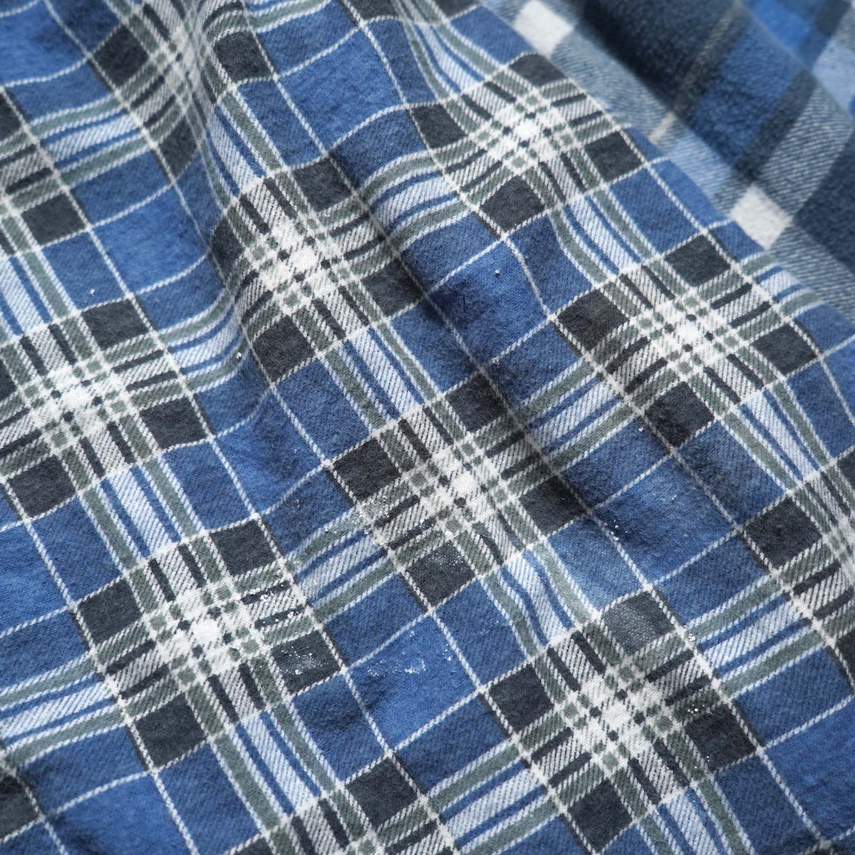 OLD PARK / HALF-BOTTON SHIRT  (Flannel - E) ペンキ跡