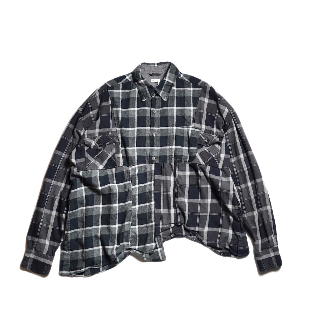 OLD PARK / HALF-BOTTON SHIRT  (Flannel - H) 正面