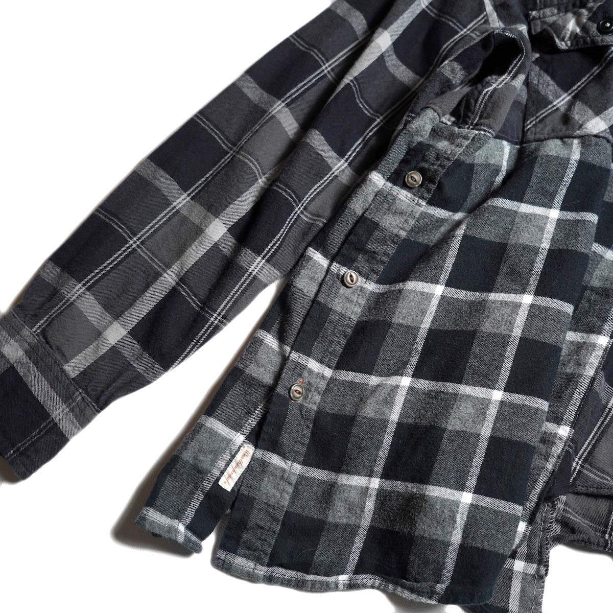 OLD PARK / HALF-BOTTON SHIRT  (Flannel - H) 裾ボタン