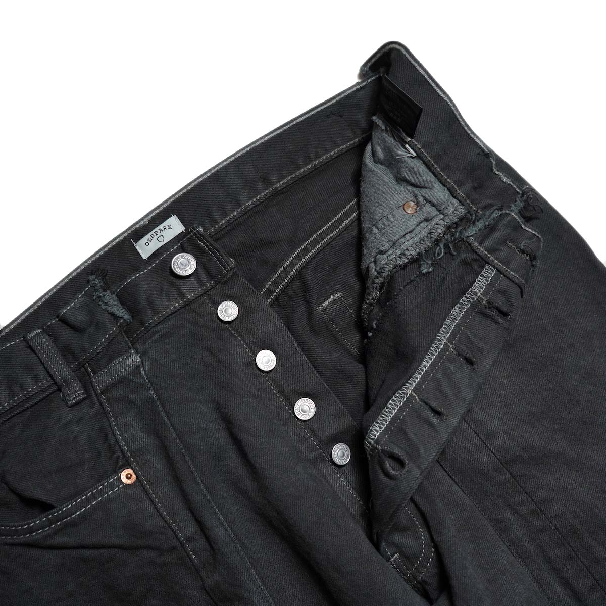 OLD PARK / SWAPPED JEANS (Black - L) ボタンフライ