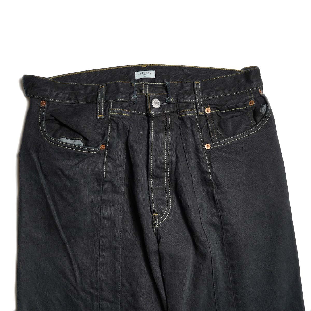 OLD PARK / SWAPPED JEANS (Black - M) ウエスト