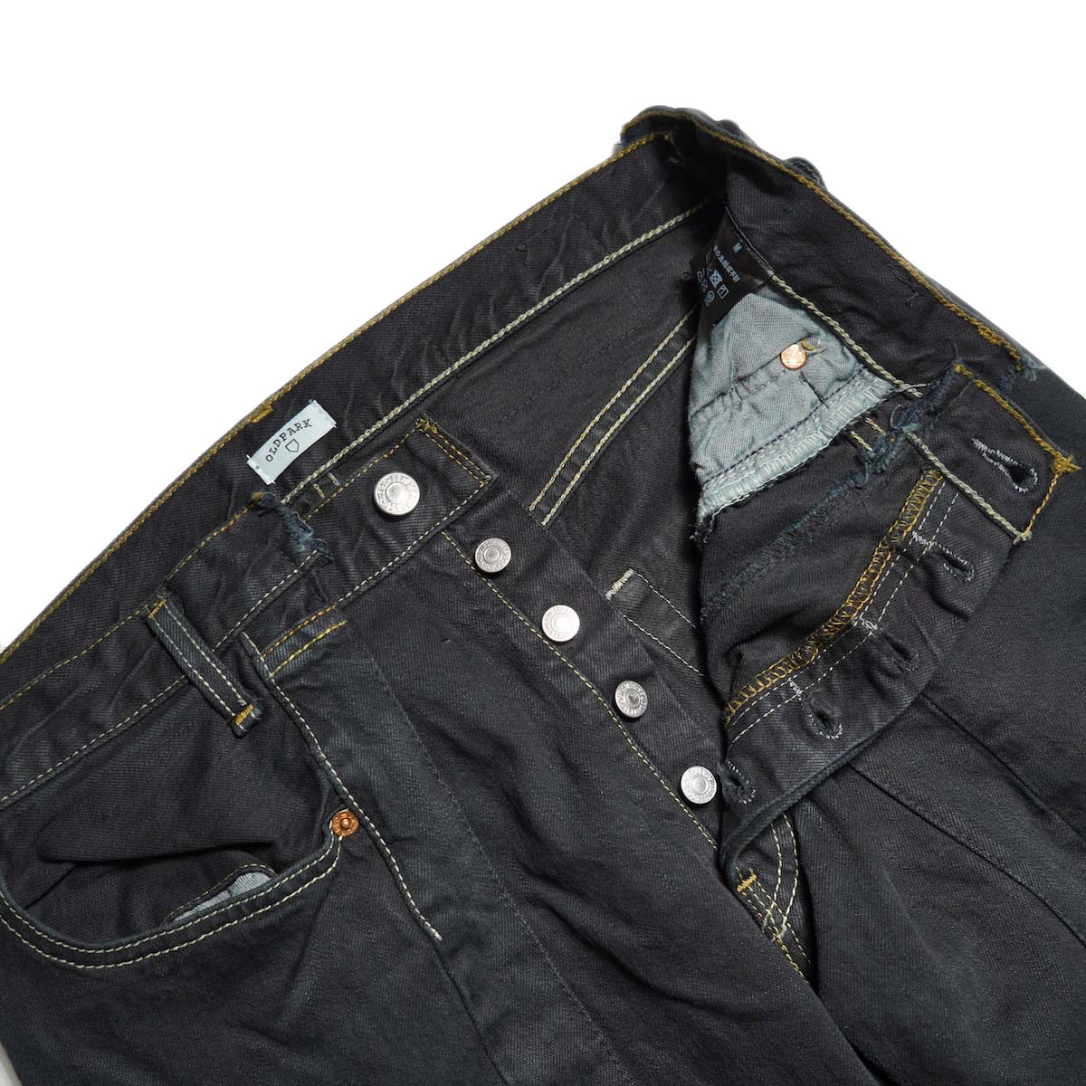 OLD PARK / SWAPPED JEANS (Black - M) ボタンフライ