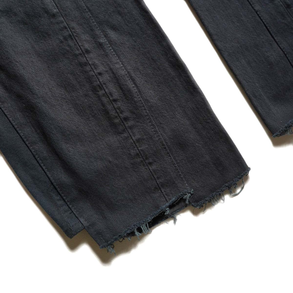 OLD PARK / SWAPPED JEANS (Black - M) 裾