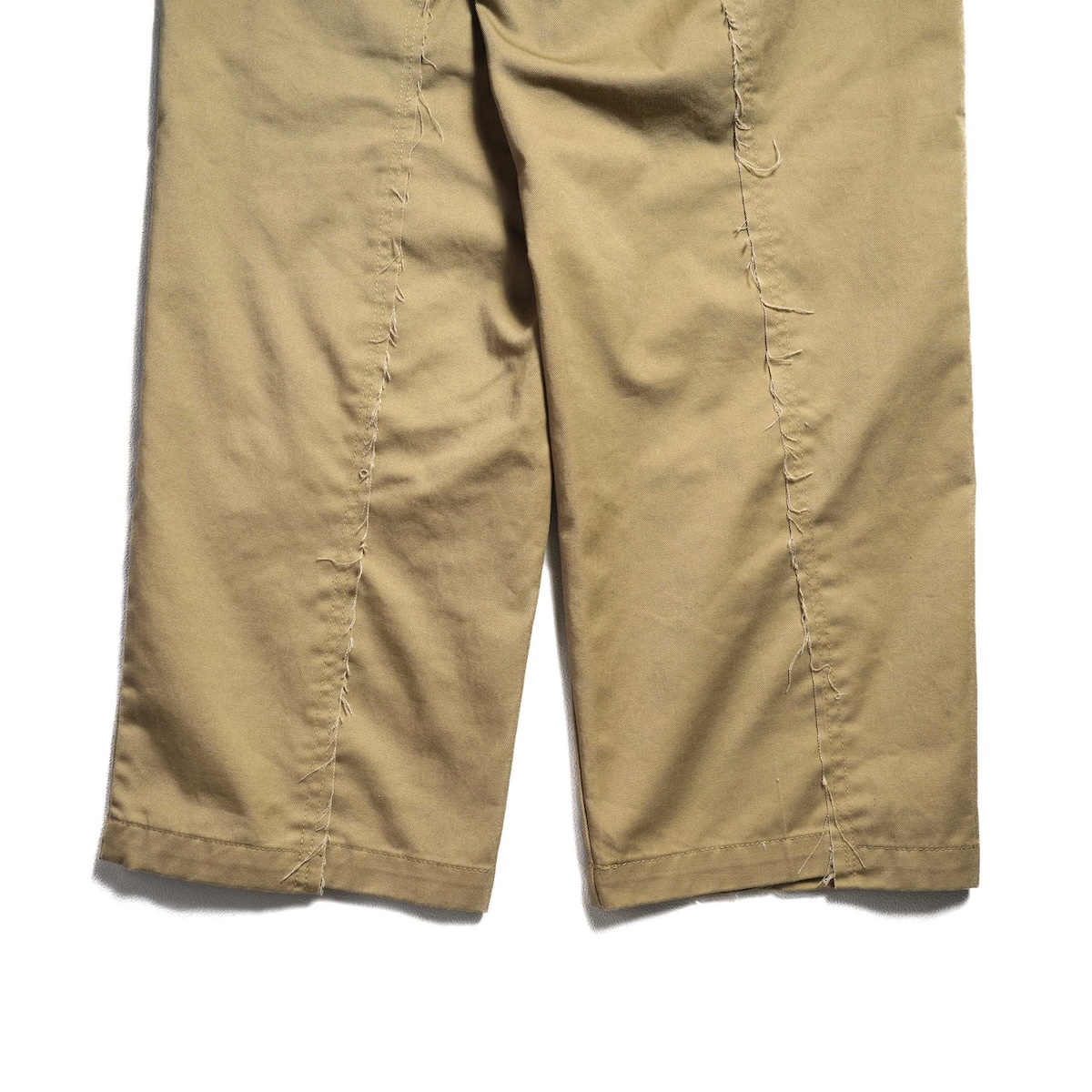 OLD PARK / BAGGY WORK PANTS (Beige) 裾②