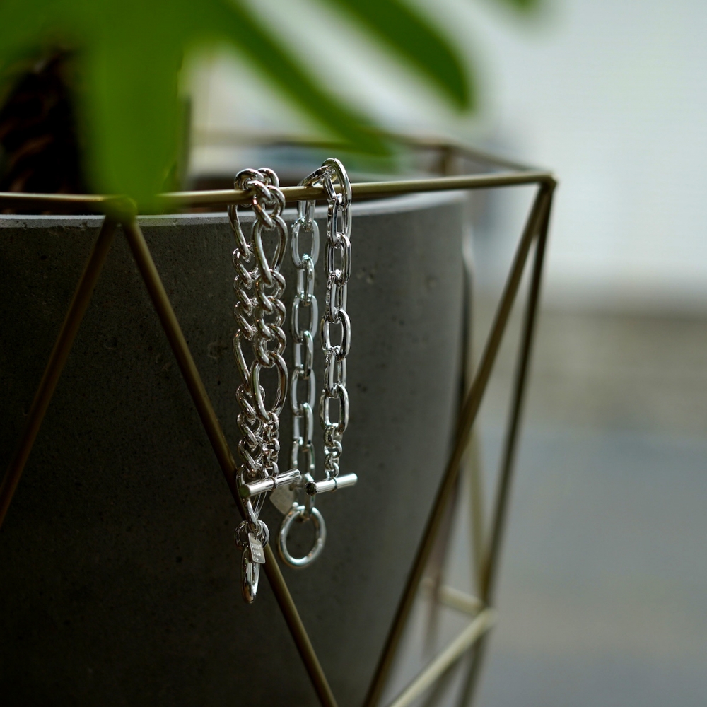 ON THE SUNNY SIDE OF THE STREET / Oval Link Chain Bracelet (White