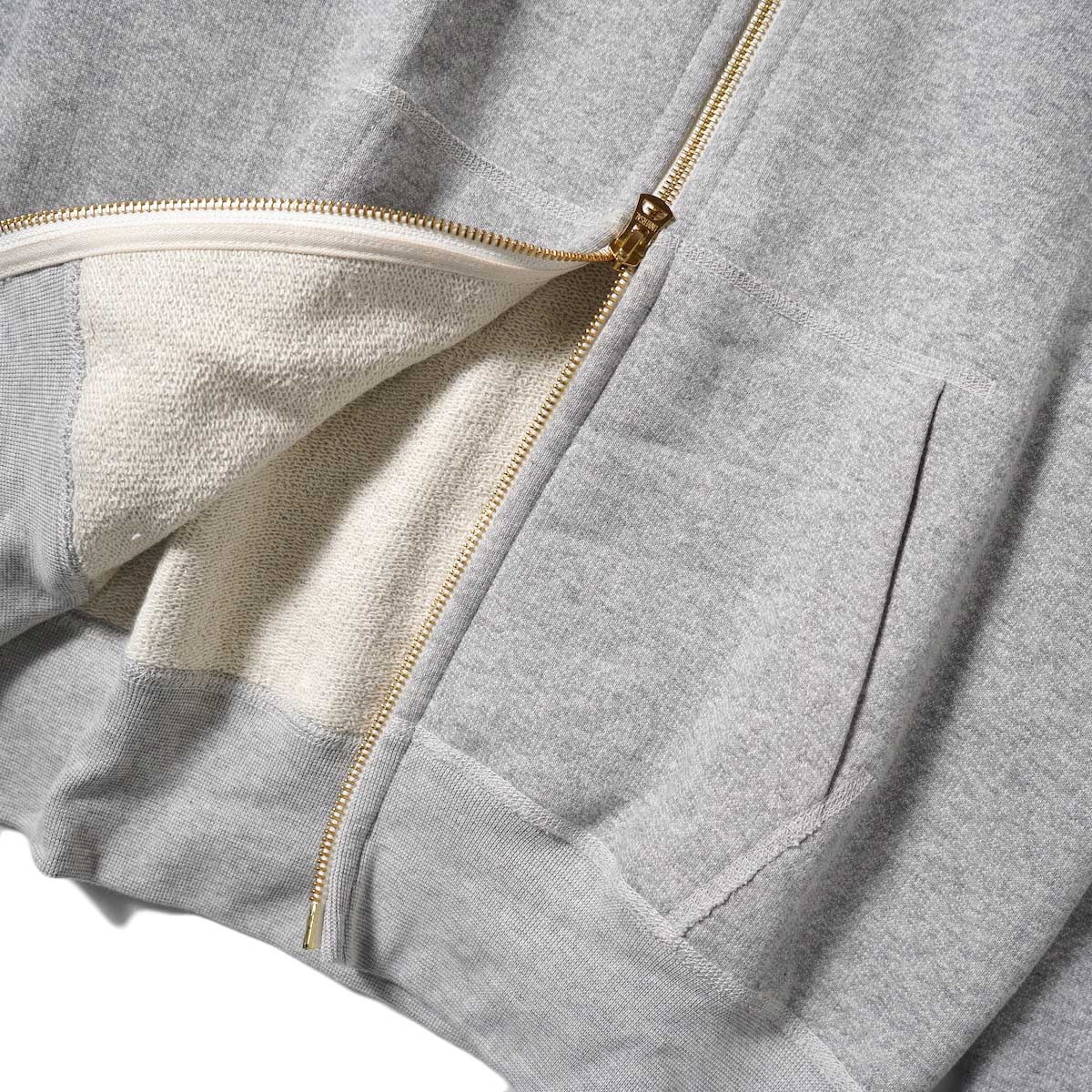 ORCIVAL / FRENCH TERRY ZIP HOODIE (Top Heather Gray)