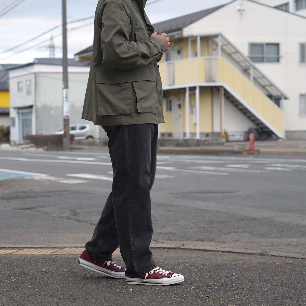 orSlow / 101 DAD"S FIT DENIM PANTS (Black Denim Stone) 178cm / size3 着用②