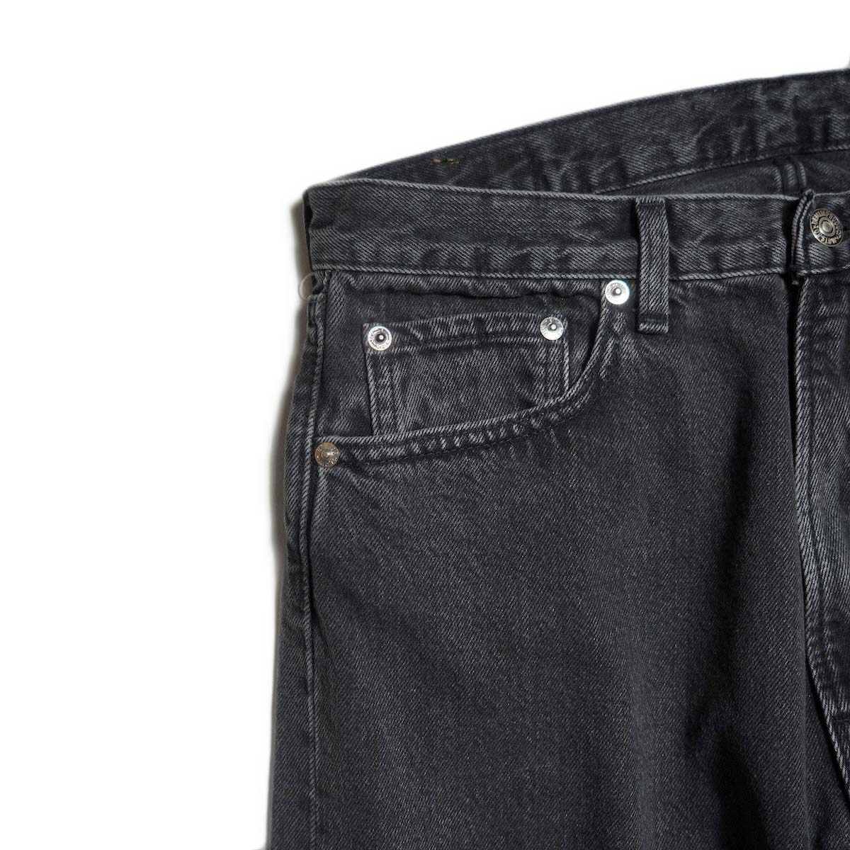 orSlow / 101 DAD"S FIT DENIM PANTS (Black Denim Stone) ポケット