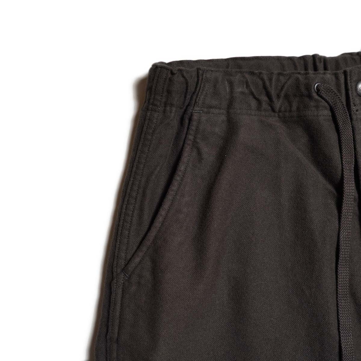 orSlow / NEW YORKER BRUSHED WIDE TROUSERS (Coffee Brown) ウエストポケット