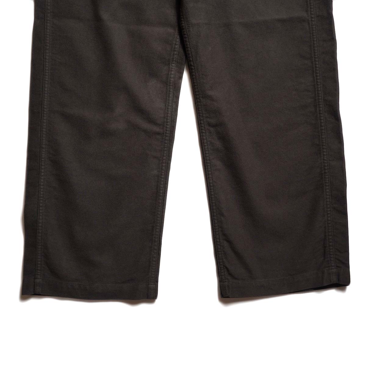 orSlow / NEW YORKER BRUSHED WIDE TROUSERS (Coffee Brown) 裾