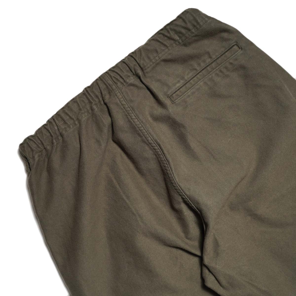 orSlow / NEW YORKER BRUSHED WIDE TROUSERS (Moss Gray) ヒップポケット