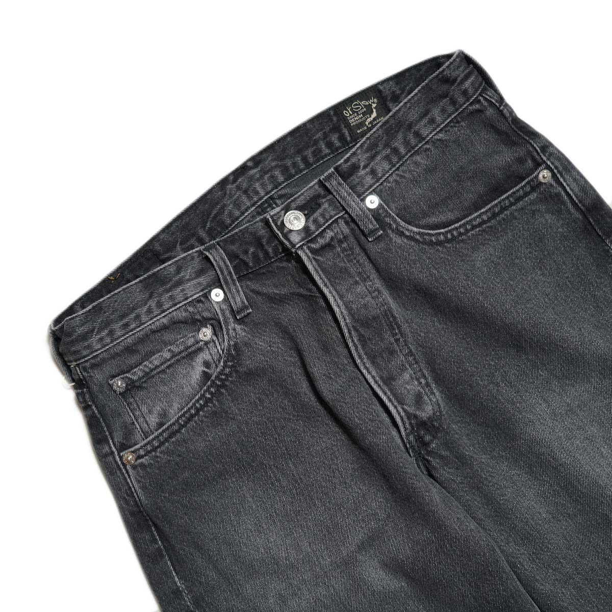 orSlow / 105 90"S BLACK DENIM STONE (Black) ウエスト