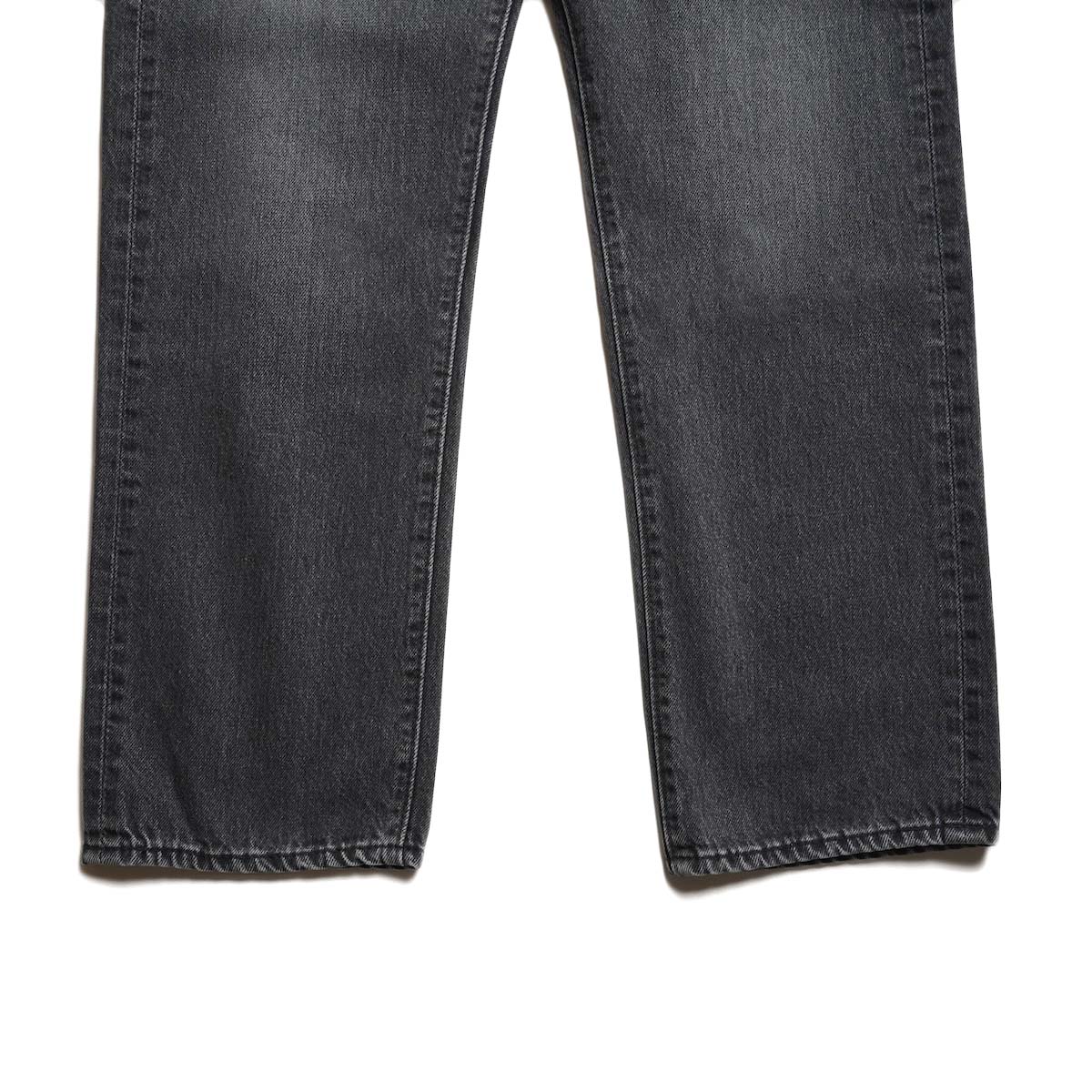 orSlow / 105 90"S BLACK DENIM STONE (Black) 裾