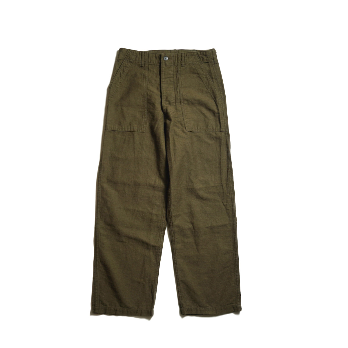 orSlow / RELAX FIT COTTON LINEN MOLESKIN FATIGUE PANTS (Coffee Brown)