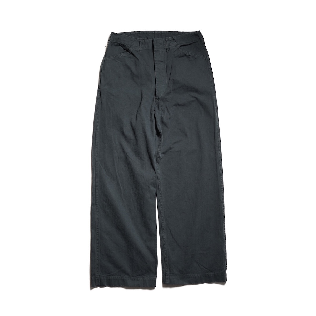 orSlow / USMC HERRINGBONE WIDE FIT UTILITY TROUSERS (Black)