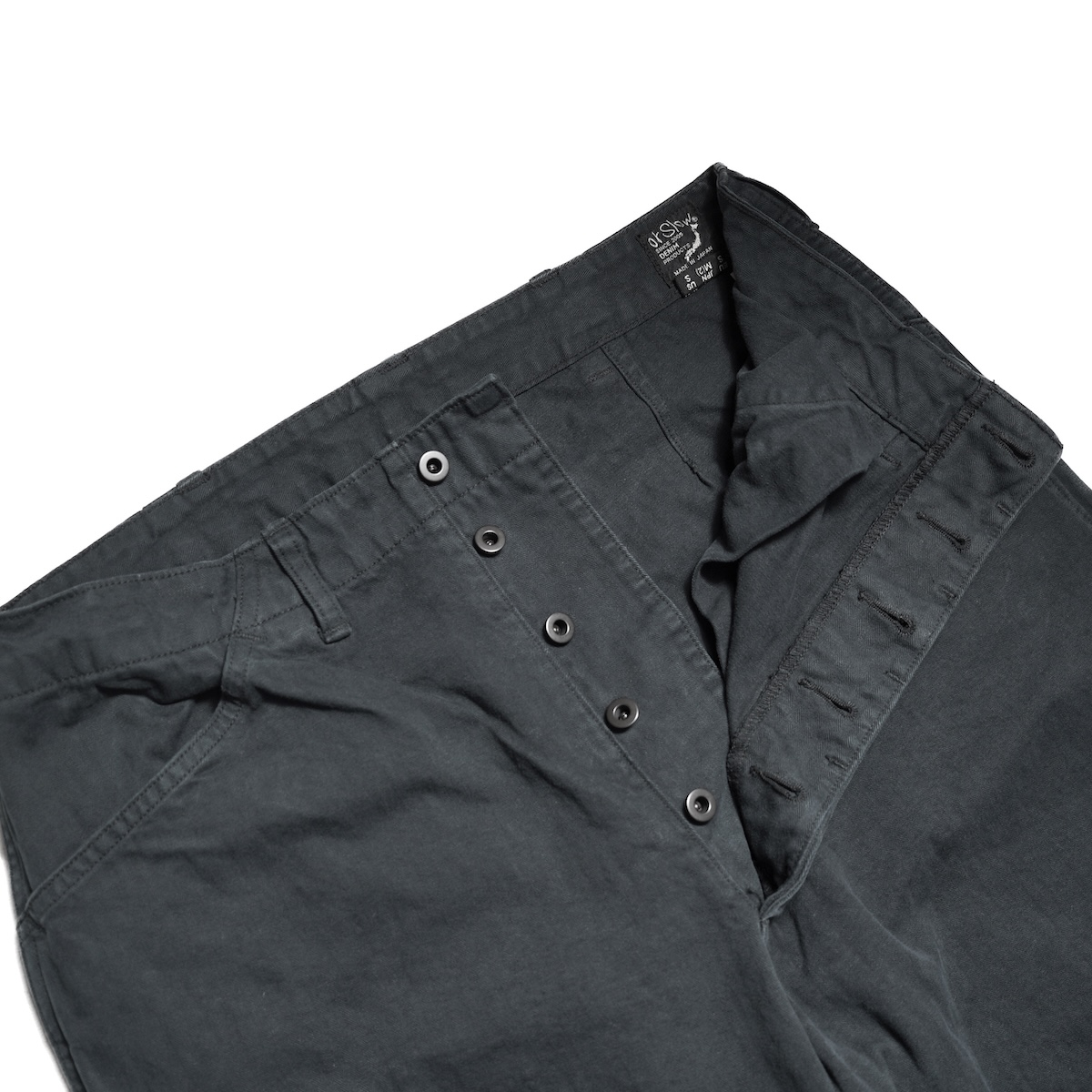 orSlow / USMC HERRINGBONE WIDE FIT UTILITY TROUSERS (Black)