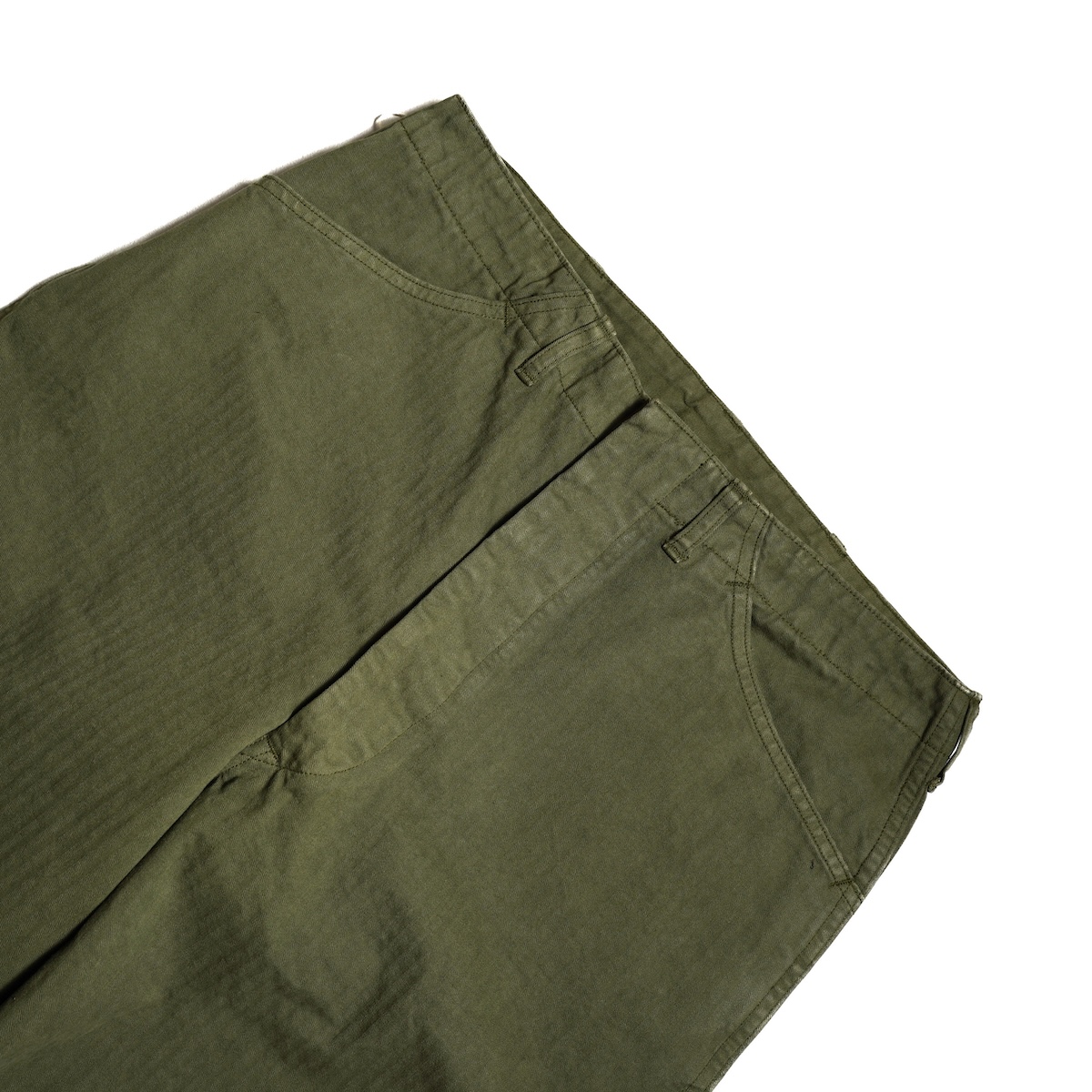 orSlow / USMC HERRINGBONE WIDE FIT UTILITY TROUSERS (Dark Olive)