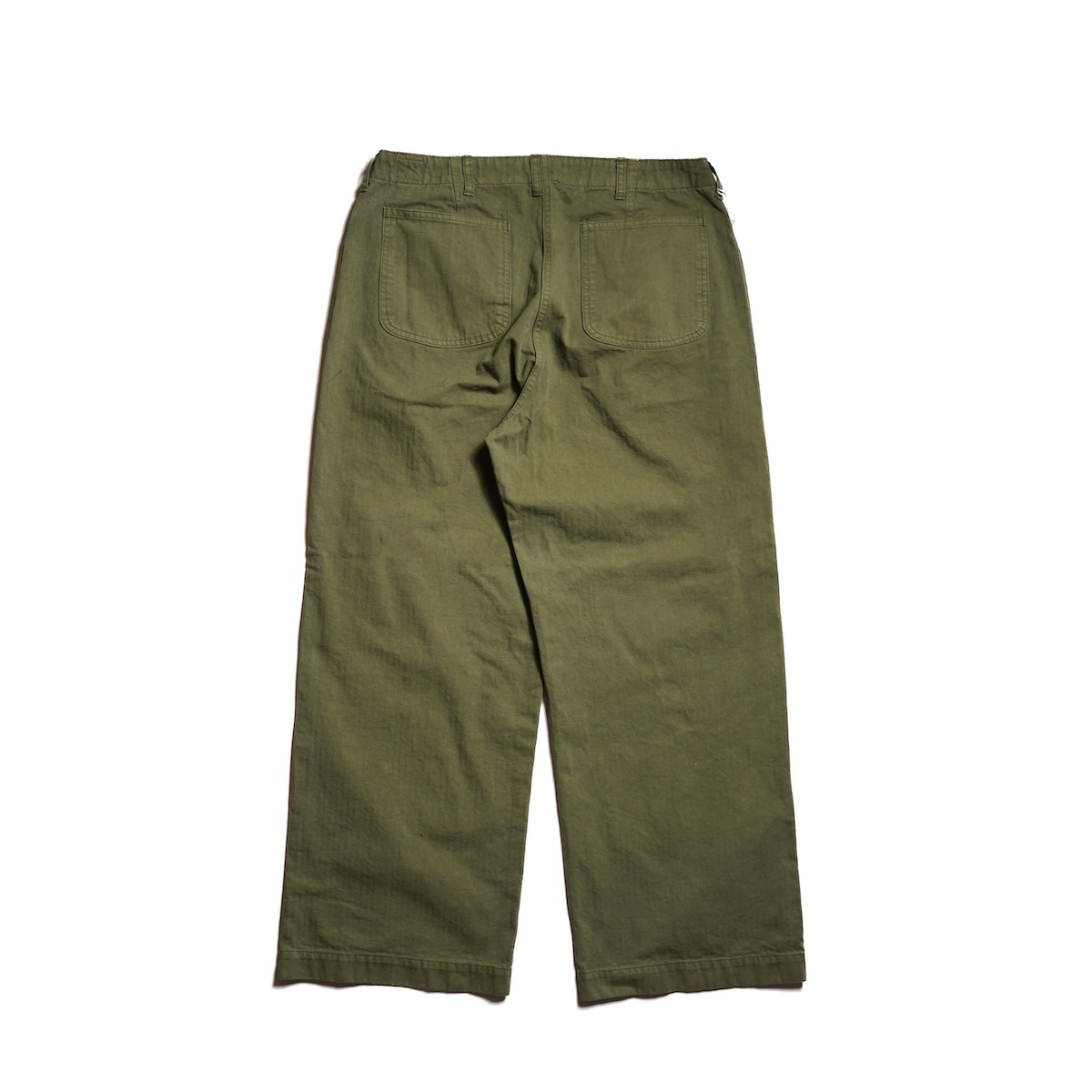 orSlow / USMC HERRINGBONE WIDE FIT UTILITY TROUSERS (Dark Olive)