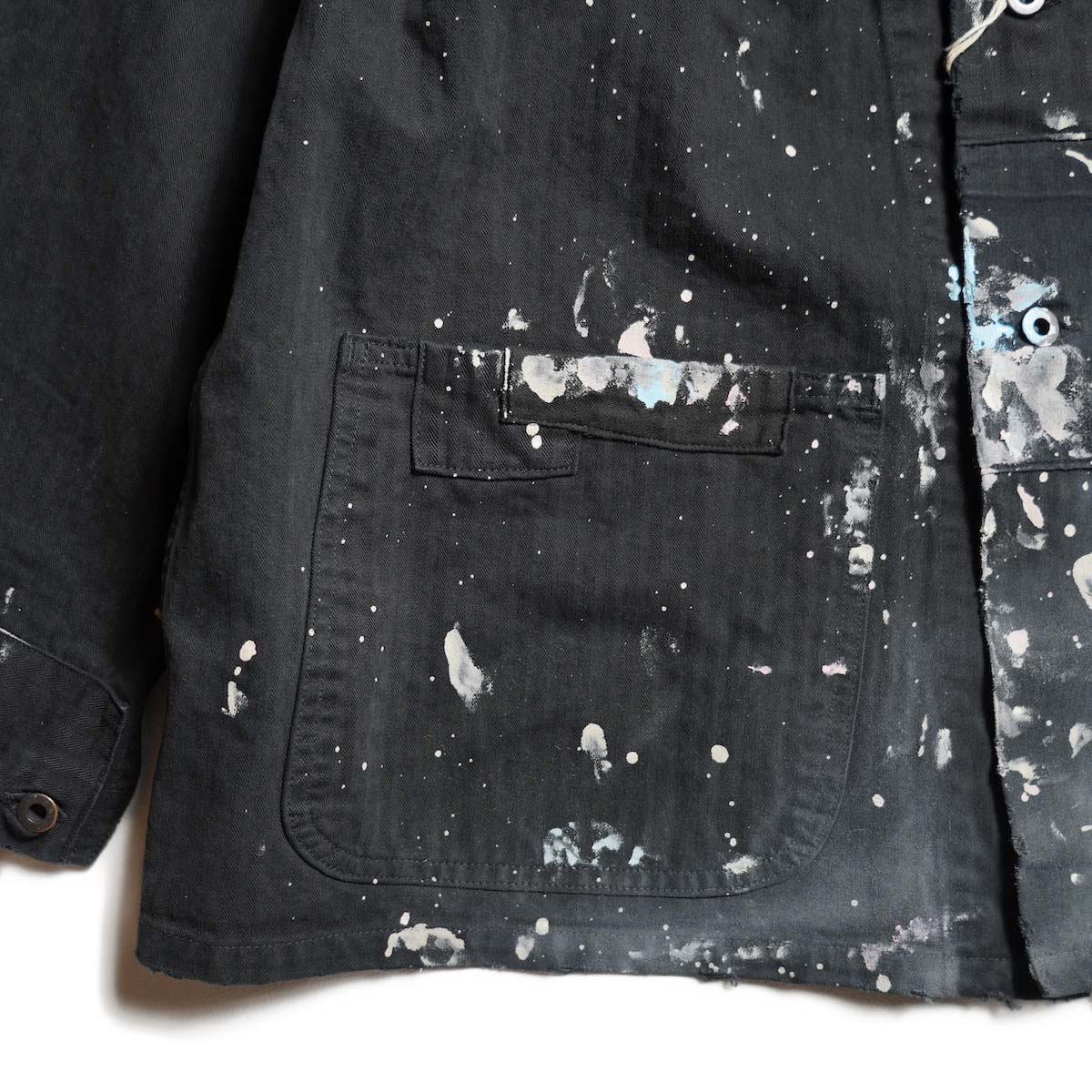 orSlow / REMADE USMC HERRINGBONE COVERALL (Black) ポケット