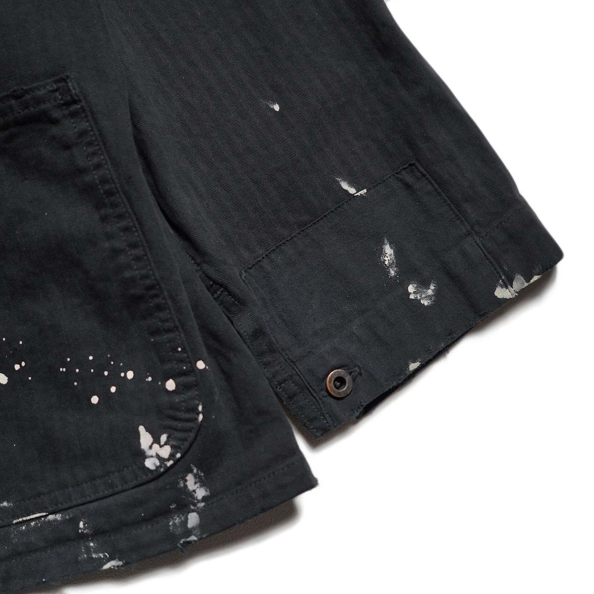 orSlow / REMADE USMC HERRINGBONE COVERALL (Black) 袖先