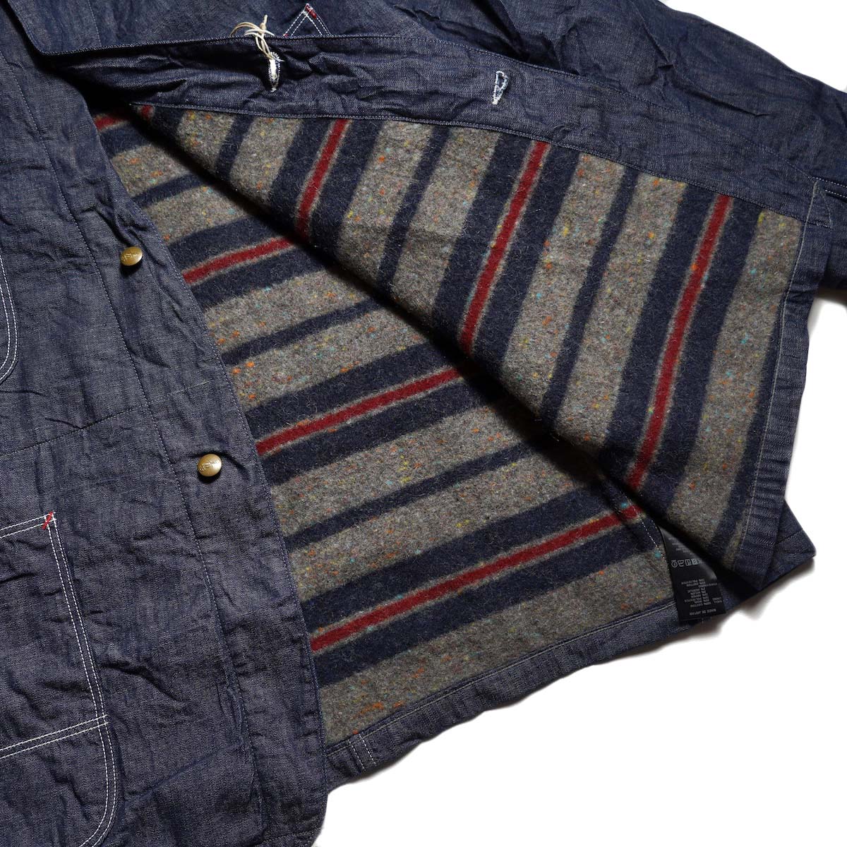 orSlow / WOOL LINER RELAXED FIT DENIM COVERALL (One Wash) 裏地