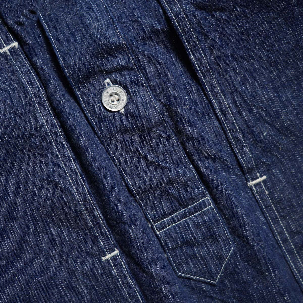 orSlow / 30'S DENIM PULLOVER SHIRT JACKET (One Wash) ボタン