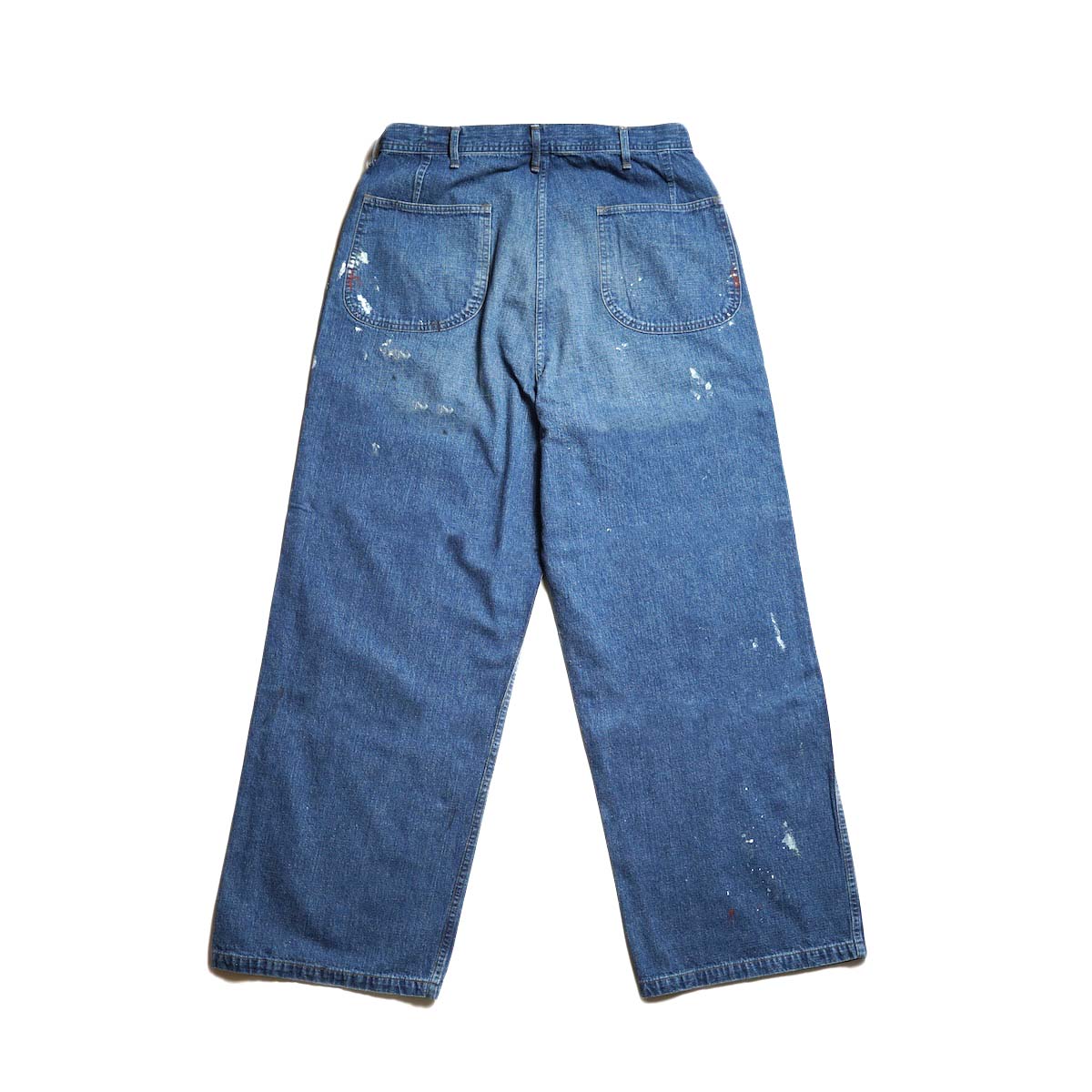 orSlow / WWII 40s U.S. NAVY WIDE-FIT UTILITY TROUSERS (Vintage Indigo With Paint) 背面