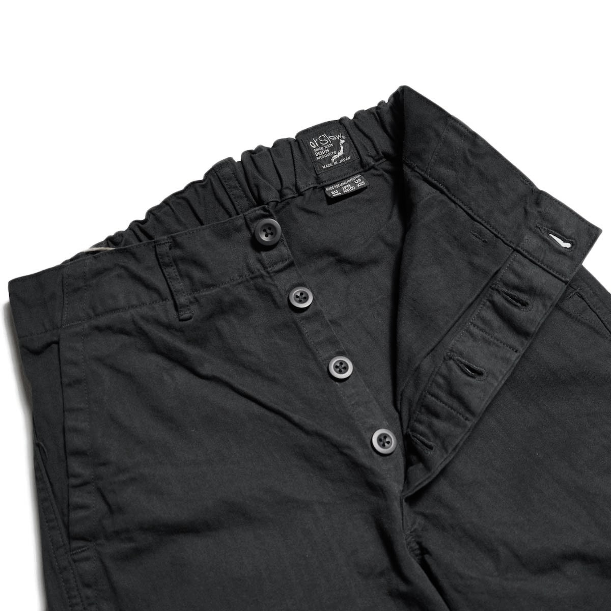 orSlow / WIDE FIT FRENCH WORK PANTS (Black)
