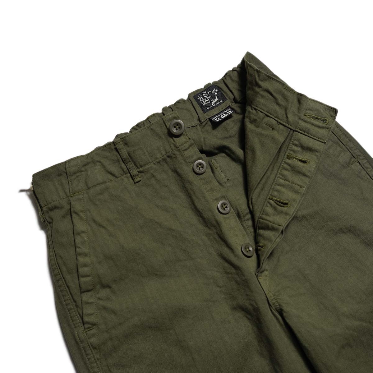 orSlow / WIDE FIT FRENCH WORK PANTS (Army Green)