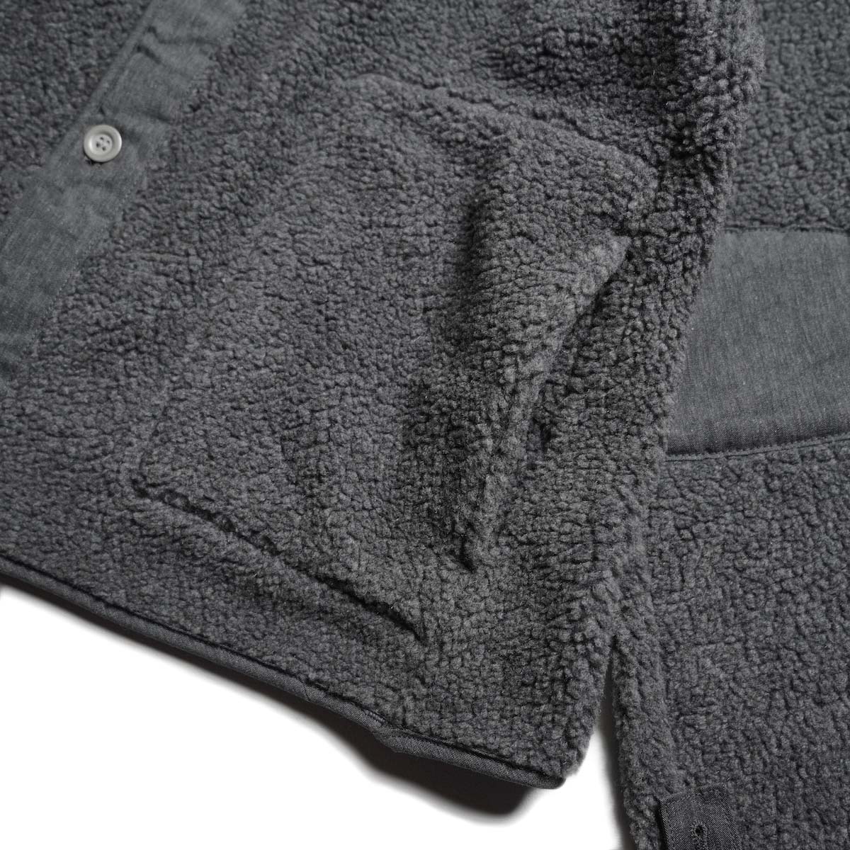 orSlow / M-65 FISH TAIL COAT LINER (Charcoal Gray) フロントポケット
