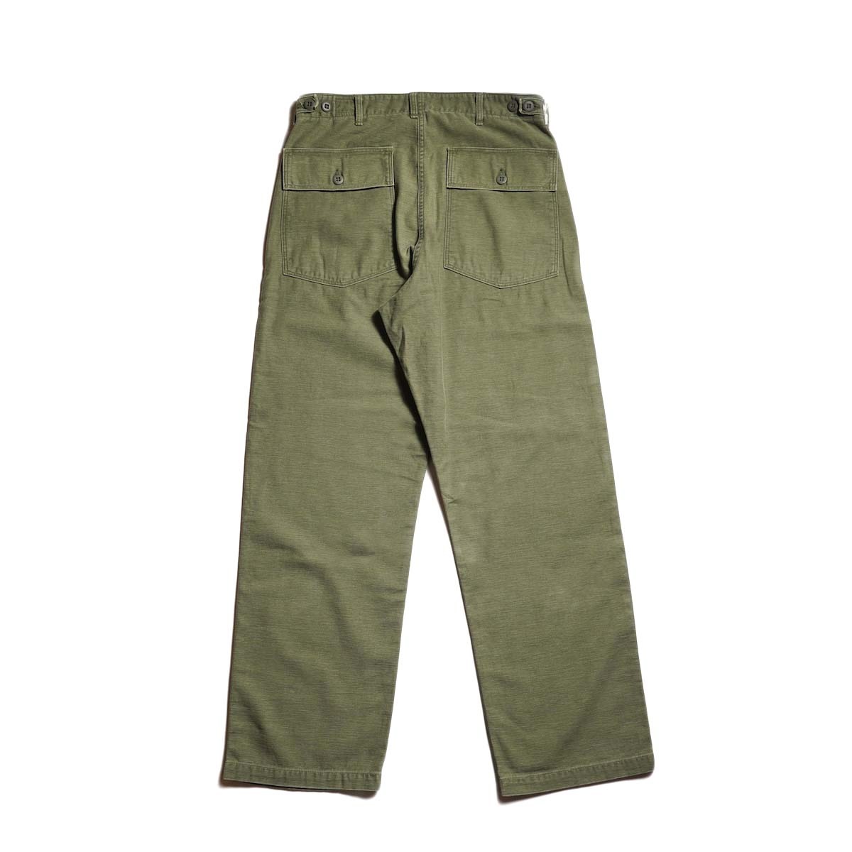 orSlow / REAL USED WASH VINTAGE FIT FATIGUE PANTS (Dark Olive Stone) 背面