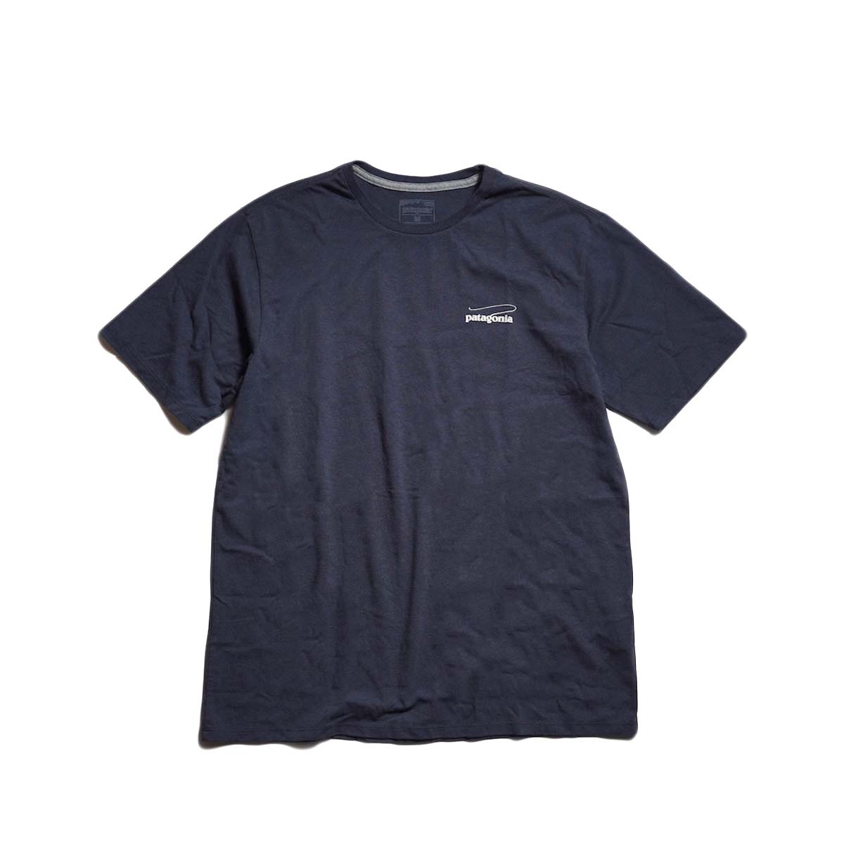 Patagonia / M"s Casting Logo Responsibili Tee (Smolder Blue) 正面