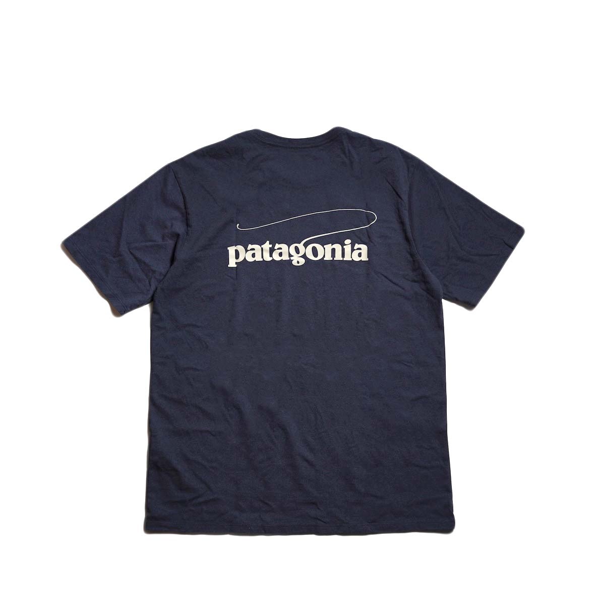 Patagonia / M"s Casting Logo Responsibili Tee (Smolder Blue) 背面