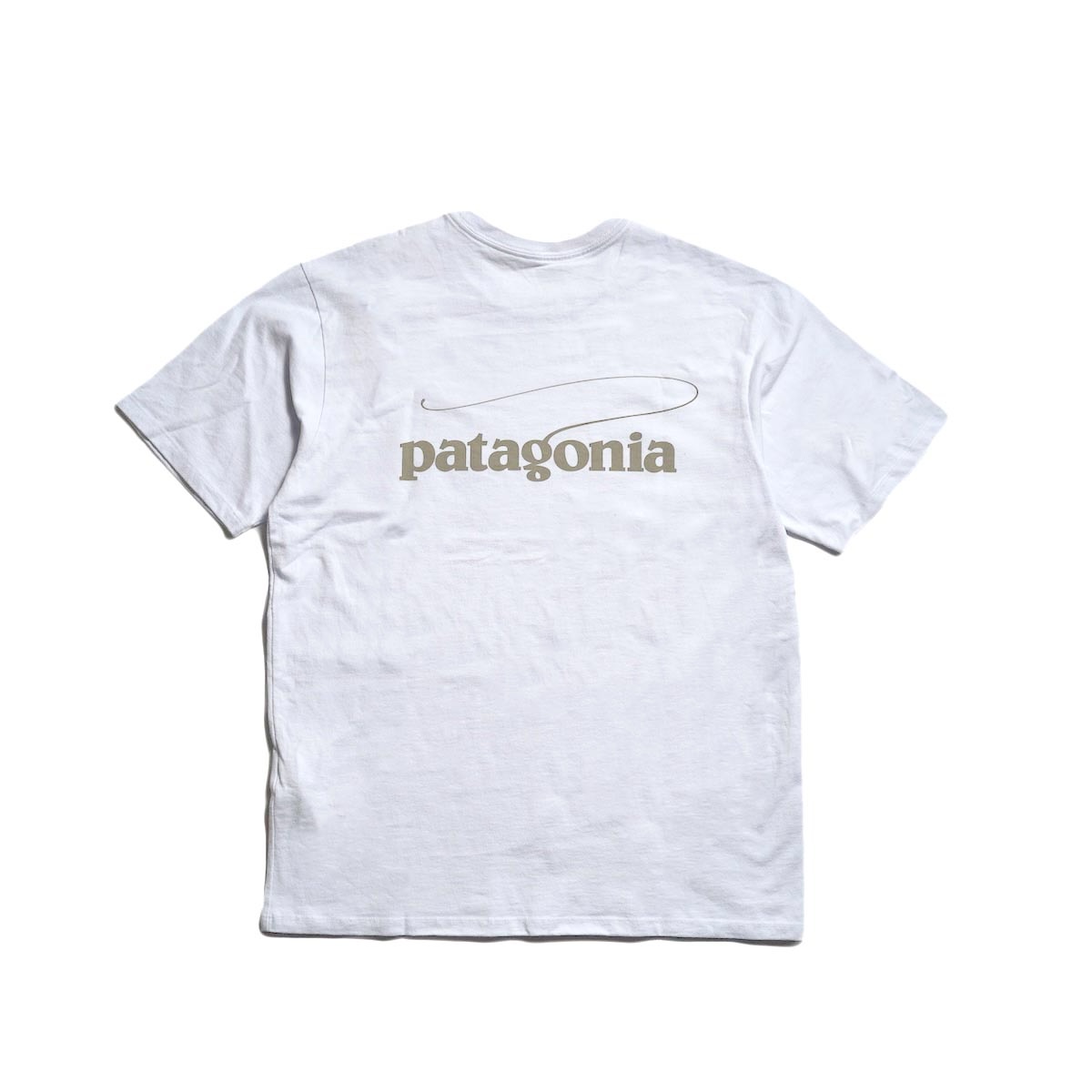 Patagonia / M"s Casting Logo Responsibili Tee (White) 背面