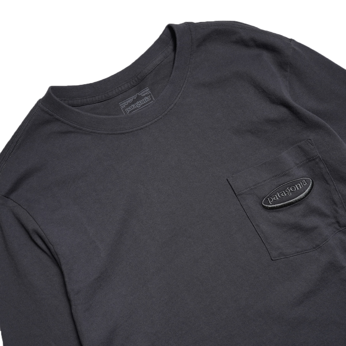 Patagonia / M"s L/S MIDWEIGHT "95 OVAL LOGO POCKET TEE (Ink Black) ネック