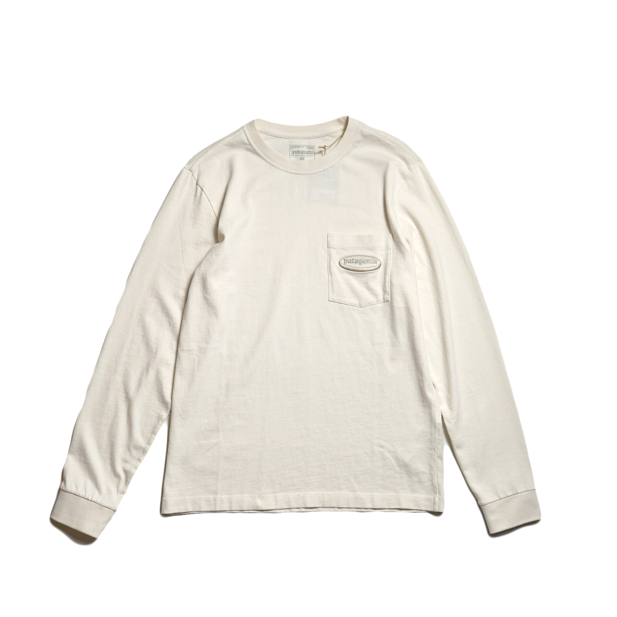 Patagonia / M's L/S MIDWEIGHT '95 OVAL LOGO POCKET TEE (Undyed Natural)