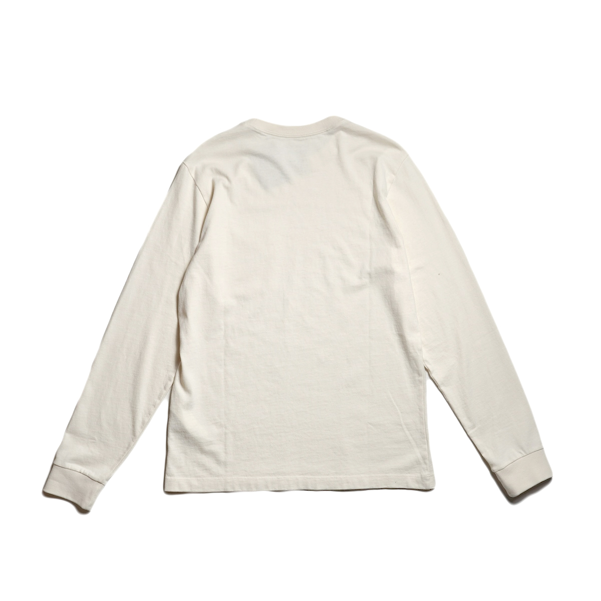 Patagonia / M"s L/S MIDWEIGHT "95 OVAL LOGO POCKET TEE (Undyed Natural) 背面