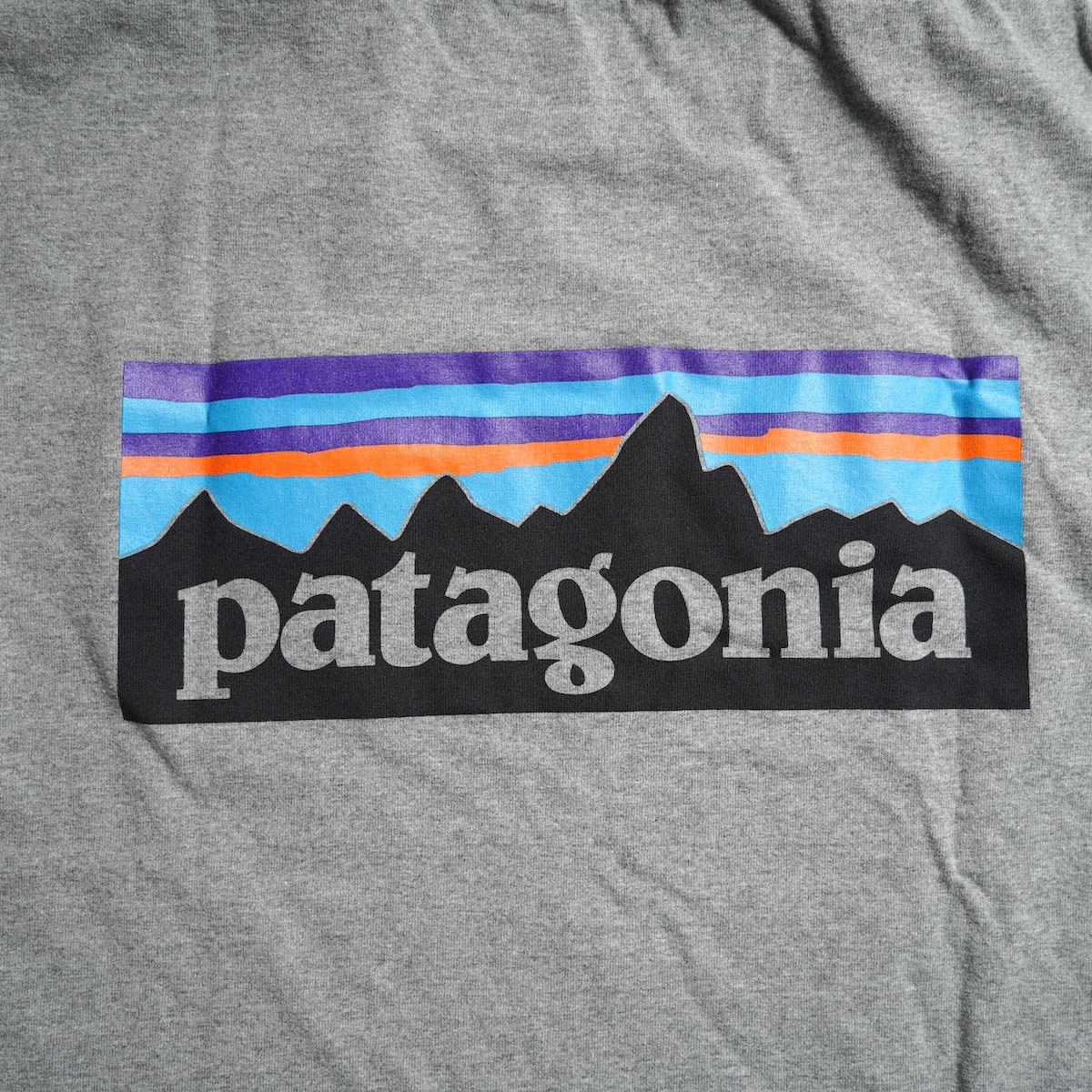 Patagonia / M"s P-6 Logo Responsibili Tee (Gravel Heather) バックプリント