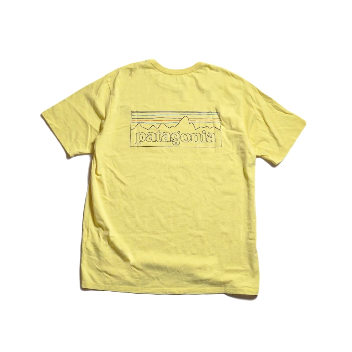 Patagonia / M"s P-6 Logo Responsibili Tee (Lemon Zest) 背面