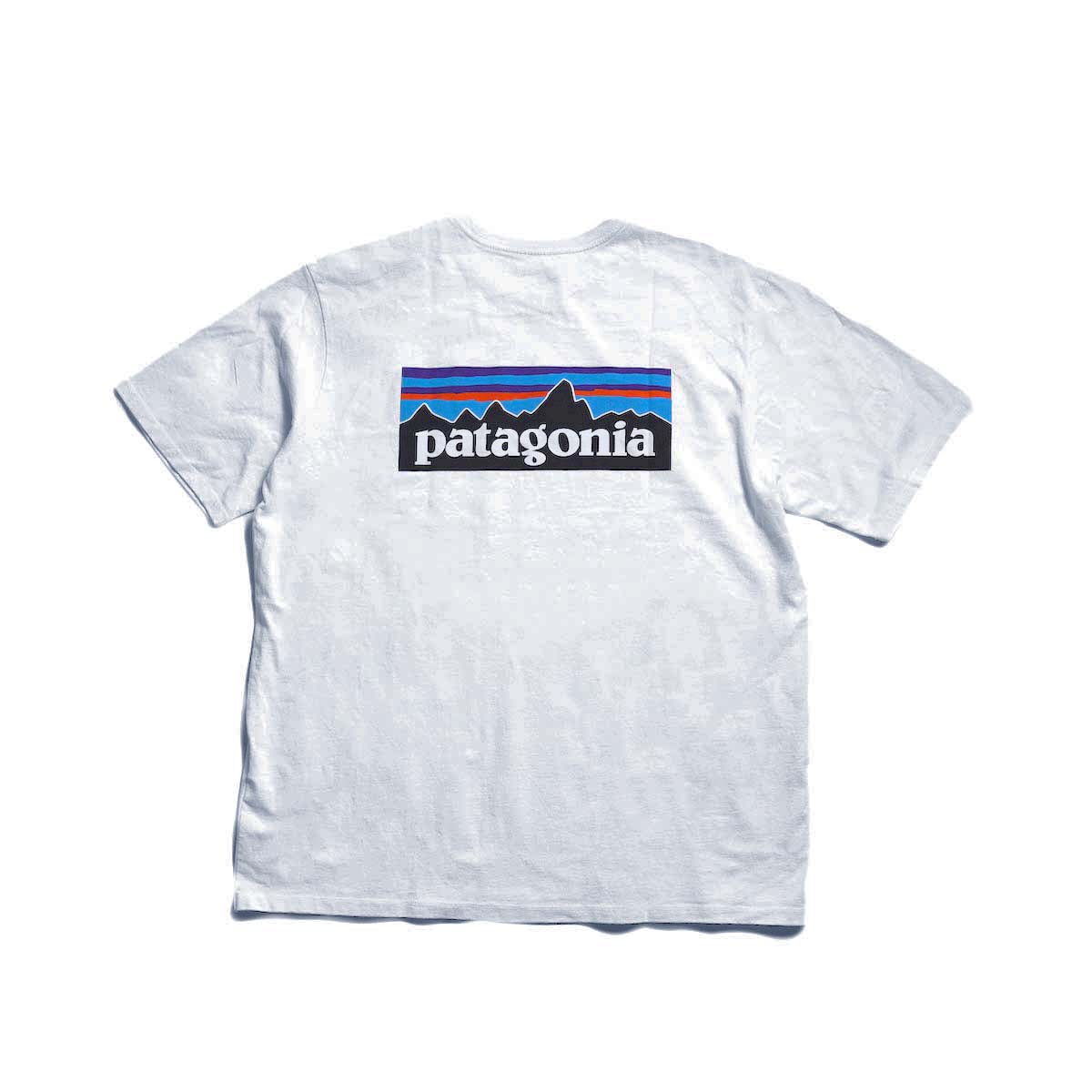 Patagonia / M"s P-6 Logo Responsibili Tee (White) 背面