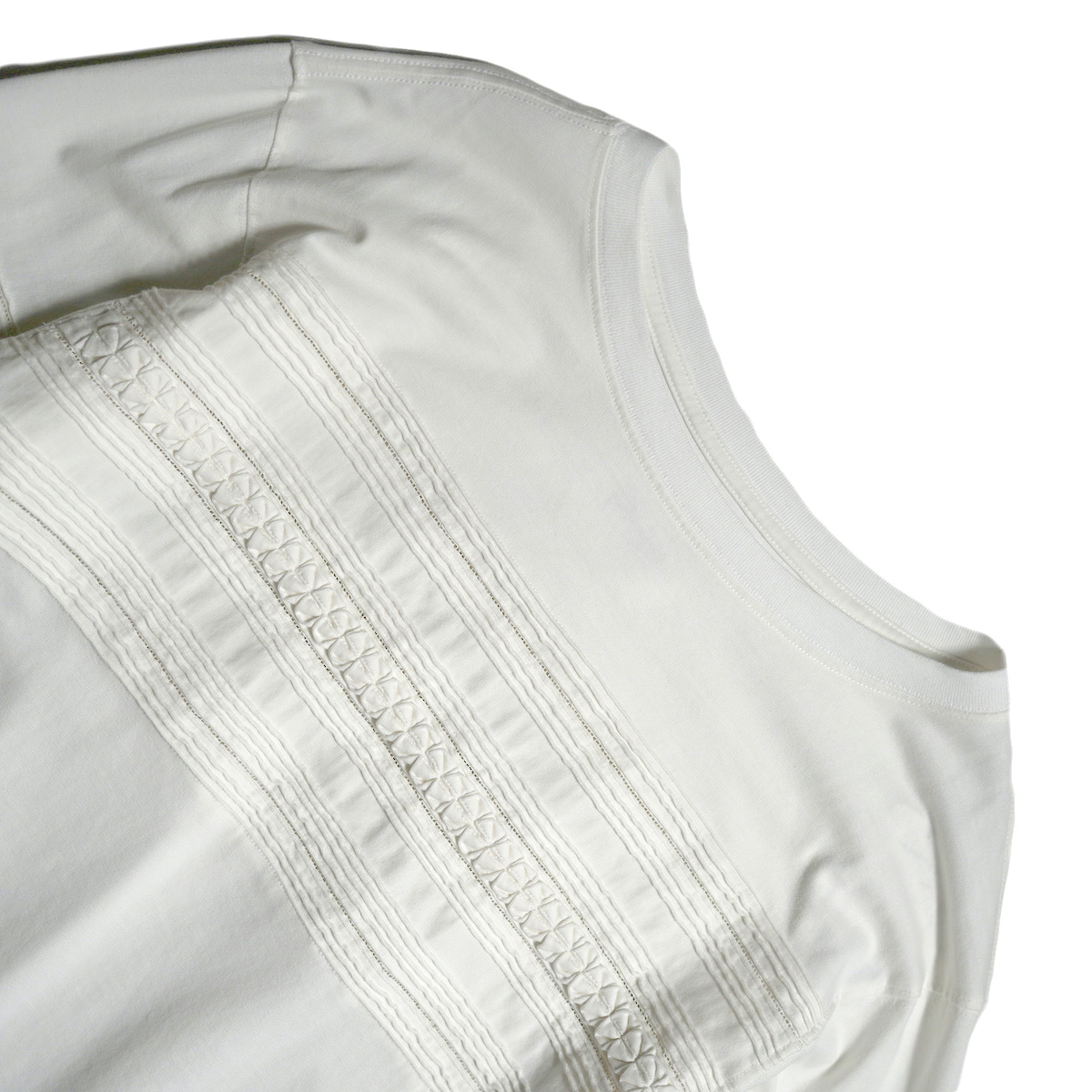 Pheeta / PH014C-51 Pearl Tunic (White)ネック