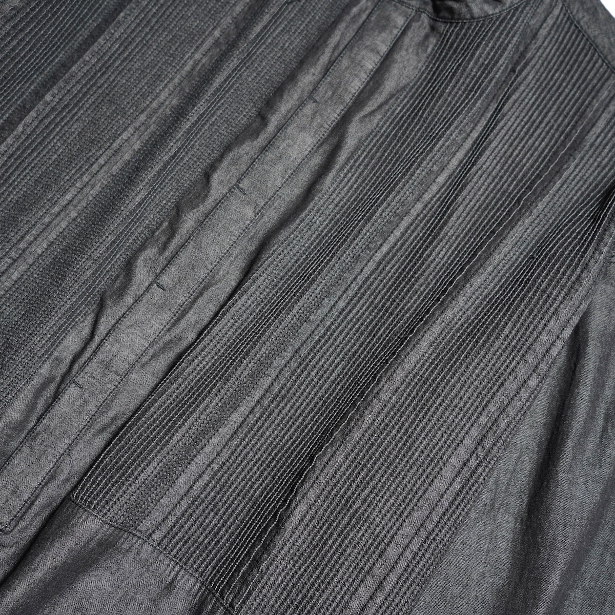 Pheeta / PH014CUN-SH0D Trinity Shirt (Black) ピンタック