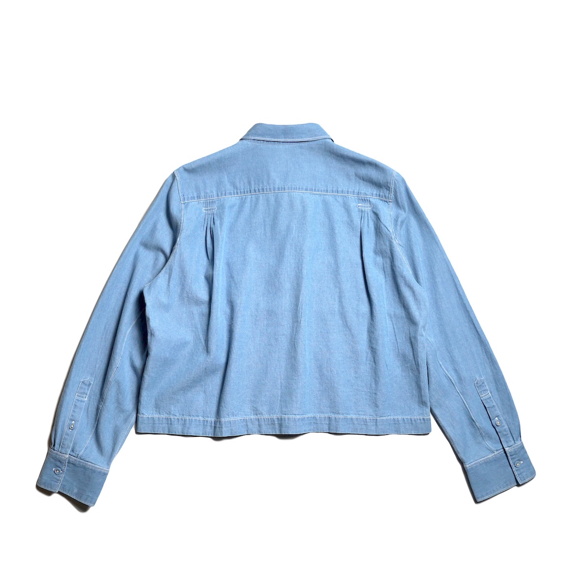 Pheeta / PH015C-61D Trinity Croped Shirt (Ligft Blue) 背面