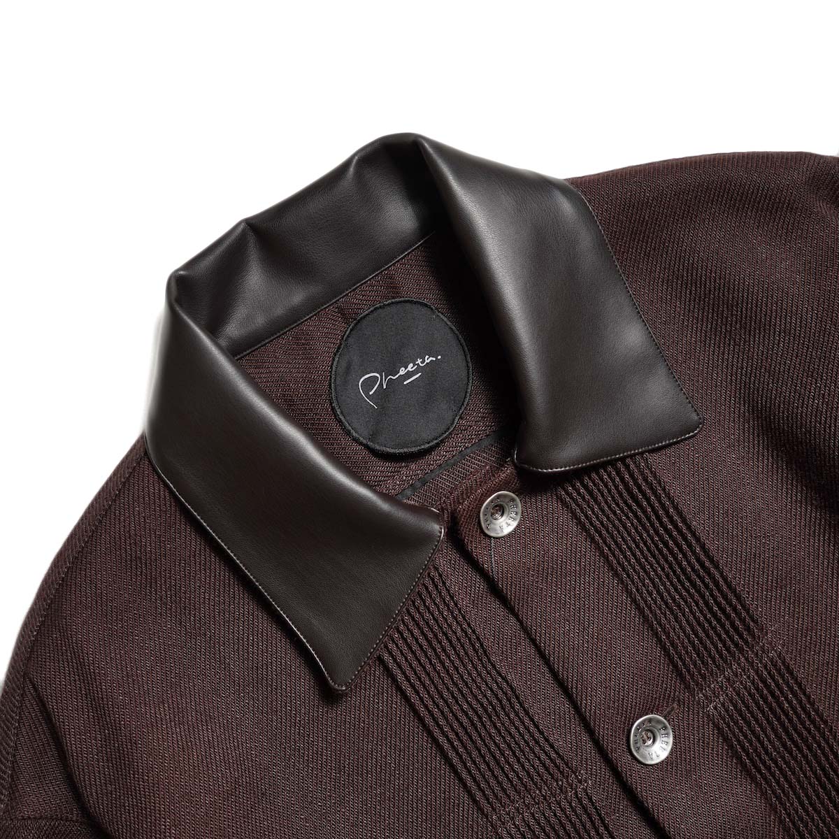 Pheeta / 	PH016CMen-JK1 Daniel - JACKET (Dark Brown) 襟元