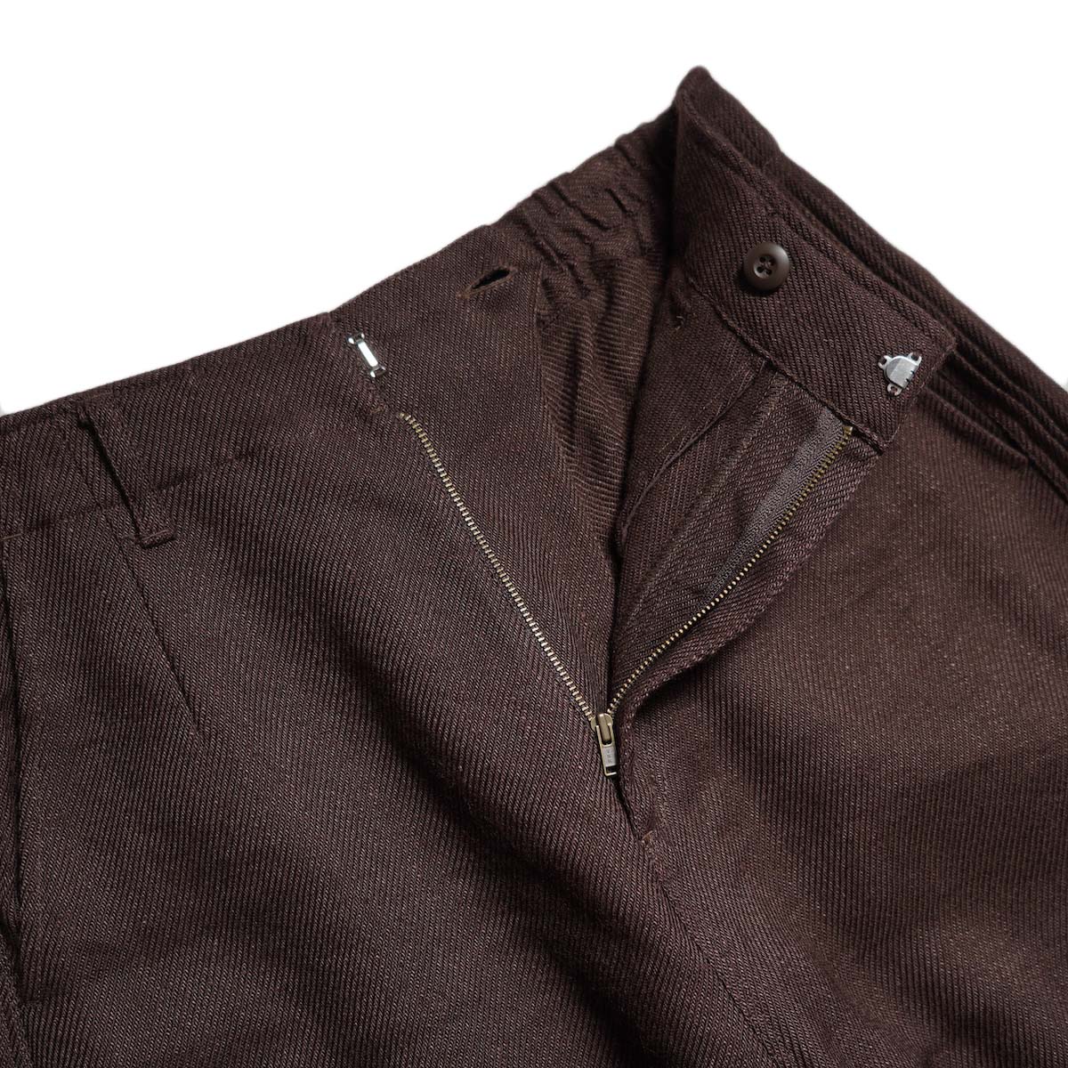 Pheeta / PH016CMen-PT3 PANTS (Dark Brown) ファスナー