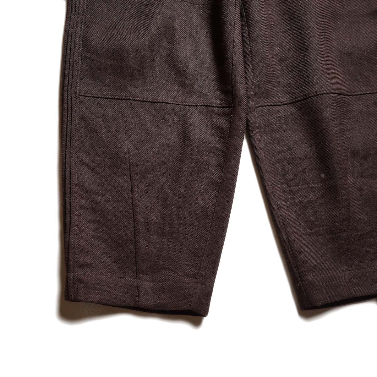Pheeta / PH016CMen-PT3 PANTS (Dark Brown) 裾