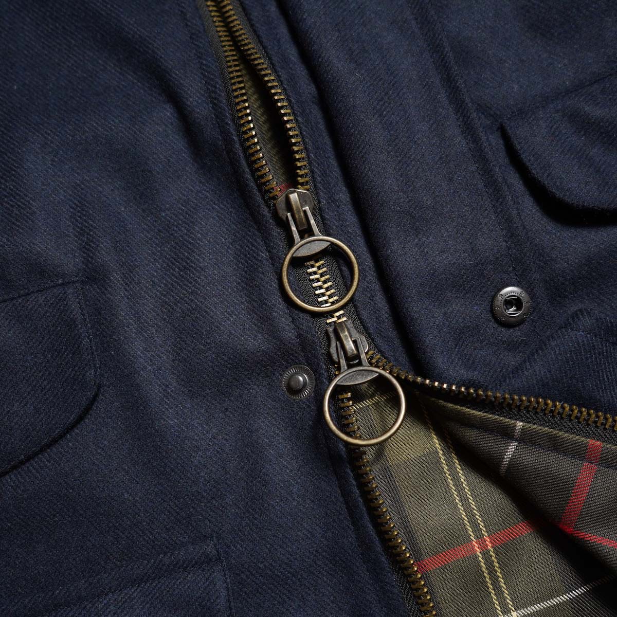 PORTRAITE / Classic Field Jacket-Short (Dark Navy Wool) フロントファスナー