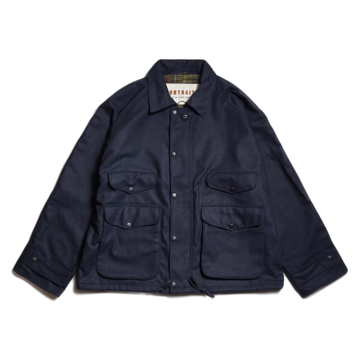 PORTRAITE / Classic Field Jacket-Short (Dark Navy Wool)